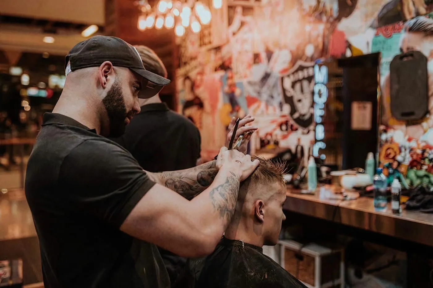 Barbero trabajando en Fragua